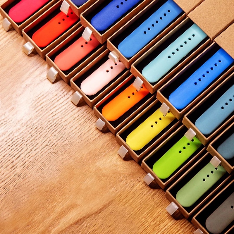 Dây Silicone Thay Thế Cho ĐồNg Hồ apple iWatch 44mm 45mm 40mm 42mm 38mm 41 8 6 5 3 SE 7