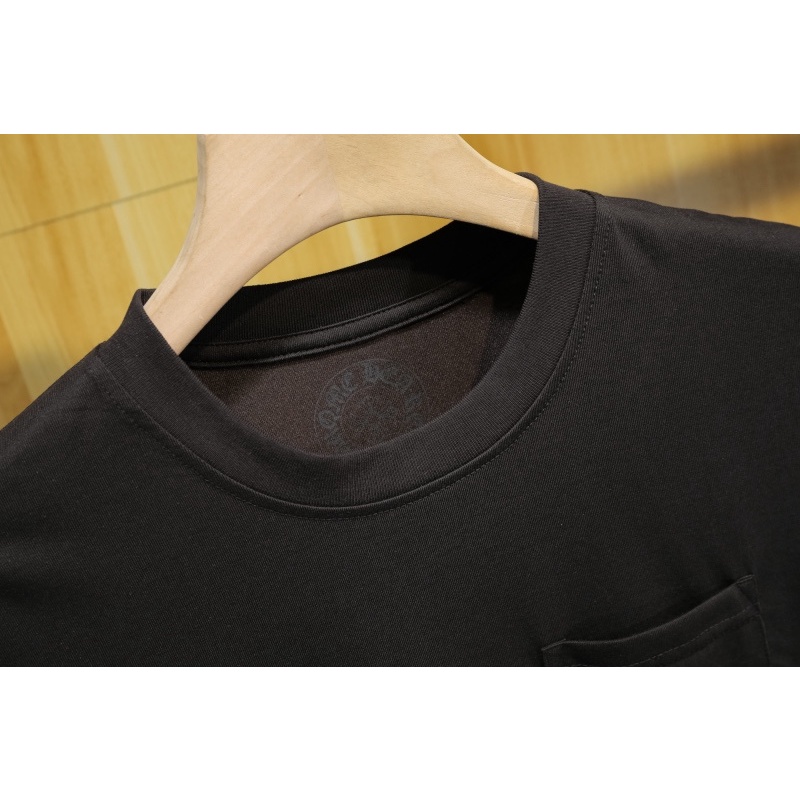 Áo Thun Ngắn Tay Logo Chr88ome &amp; Classic Thời Trang Mới Nhất Màu Trắng Cam Phong Cách Unisex