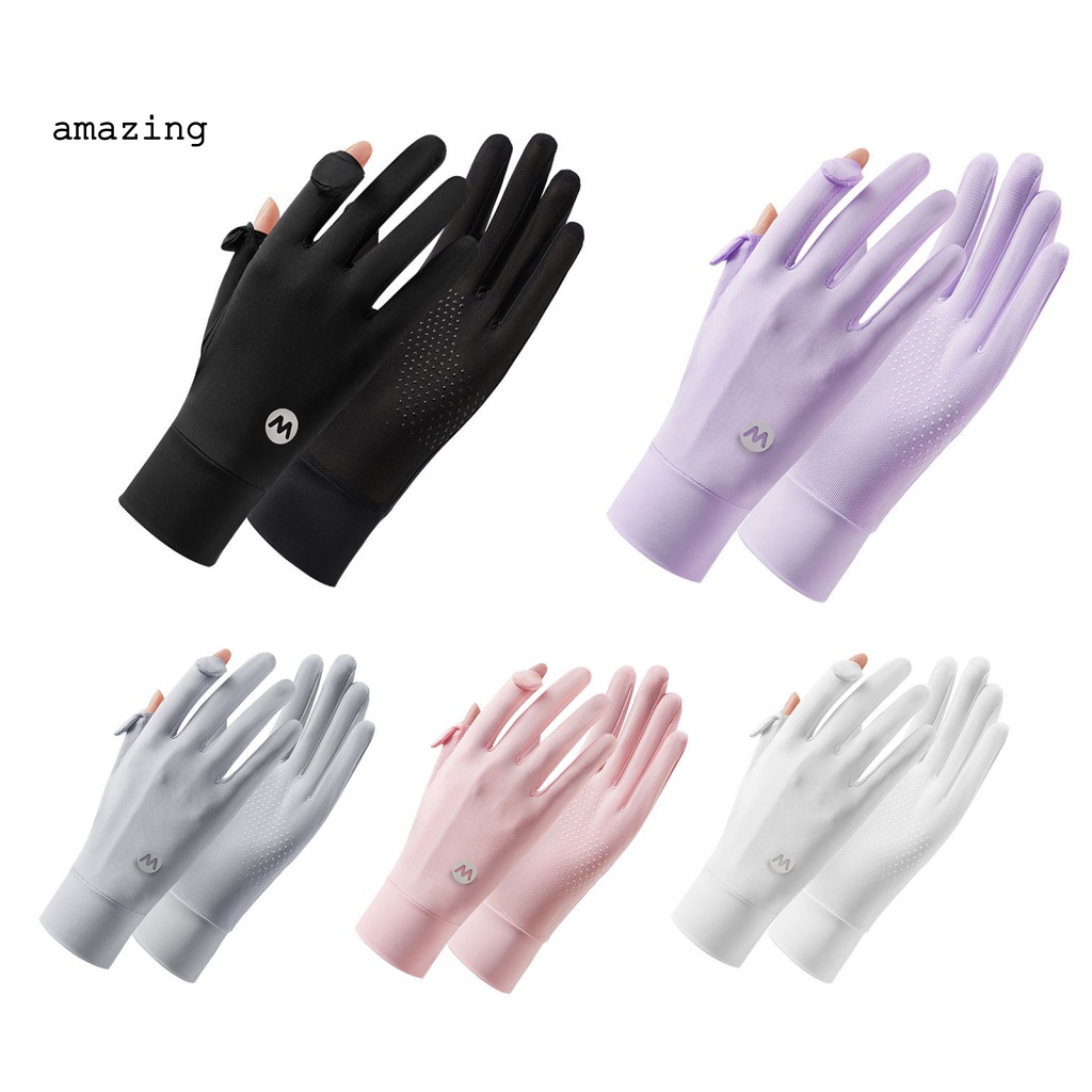1 Đôi Găng Tay Chống Trượt Có Thể Chạm Màn Hình Cảm Ứng Thời Trang Mùa Hè Dành Cho Nữ
