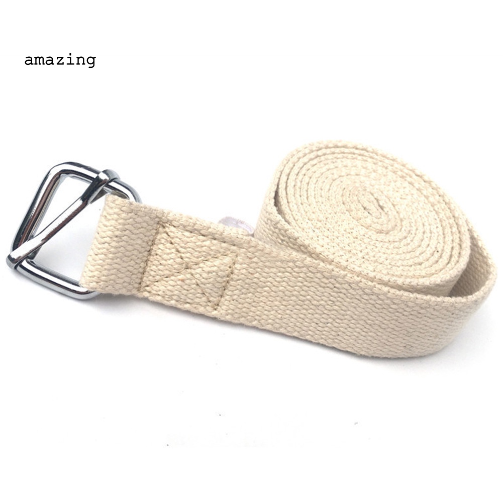 Dây Đai Co Giãn Bằng Cotton Trơn Có Khóa Cài Hỗ Trợ Luyện Tập Yoga / Thể Hình