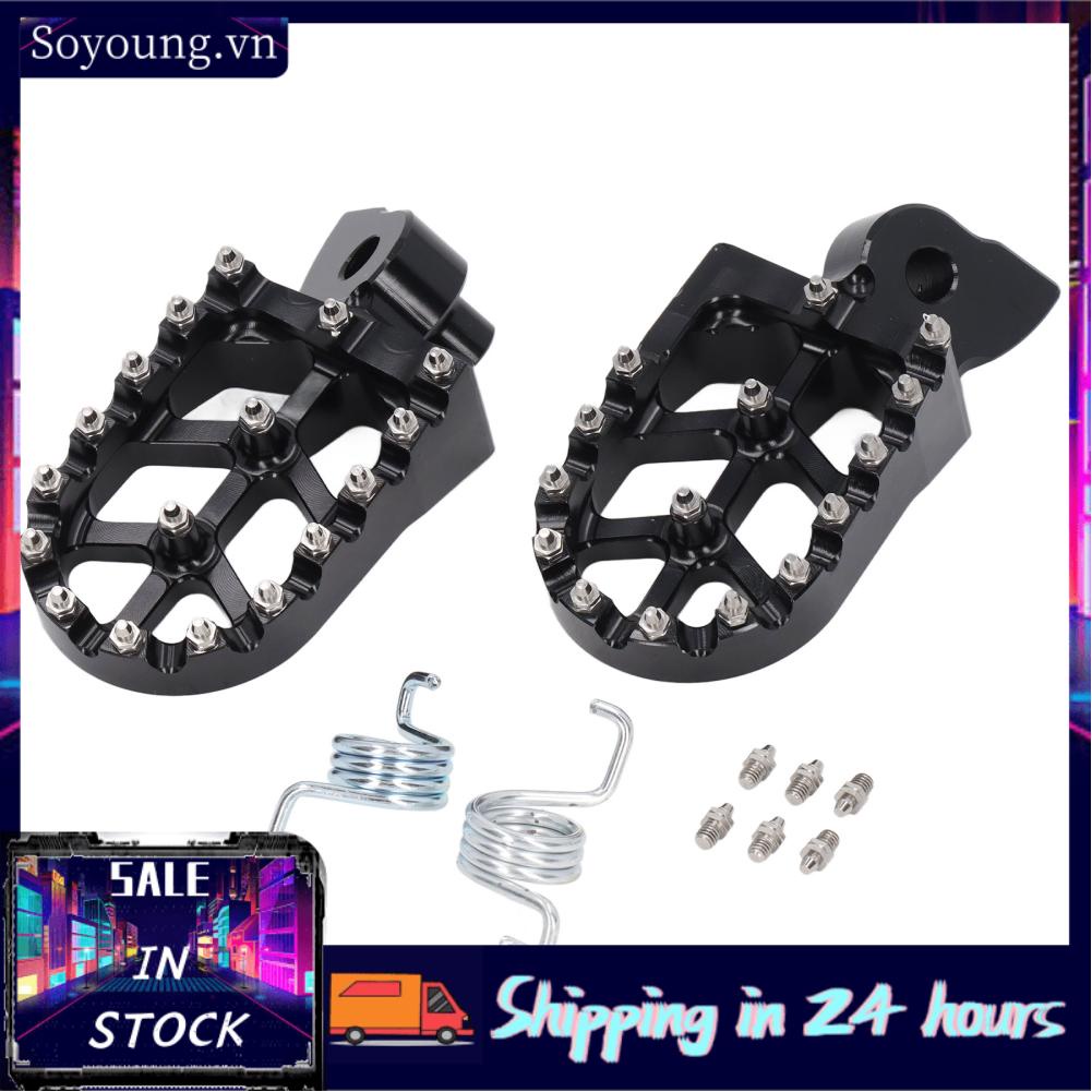 Soyoung Wide Foot Pegs CNC Aluminum Alloy Hardened Steel  Motorcycle Footrests for XR50R XR70R XR80R XR100R