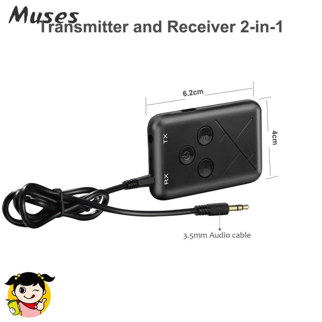 Thiết Bị Thu Phát Bluetooth 2 Trong 1 Jack Cắm 3.5mm RCA