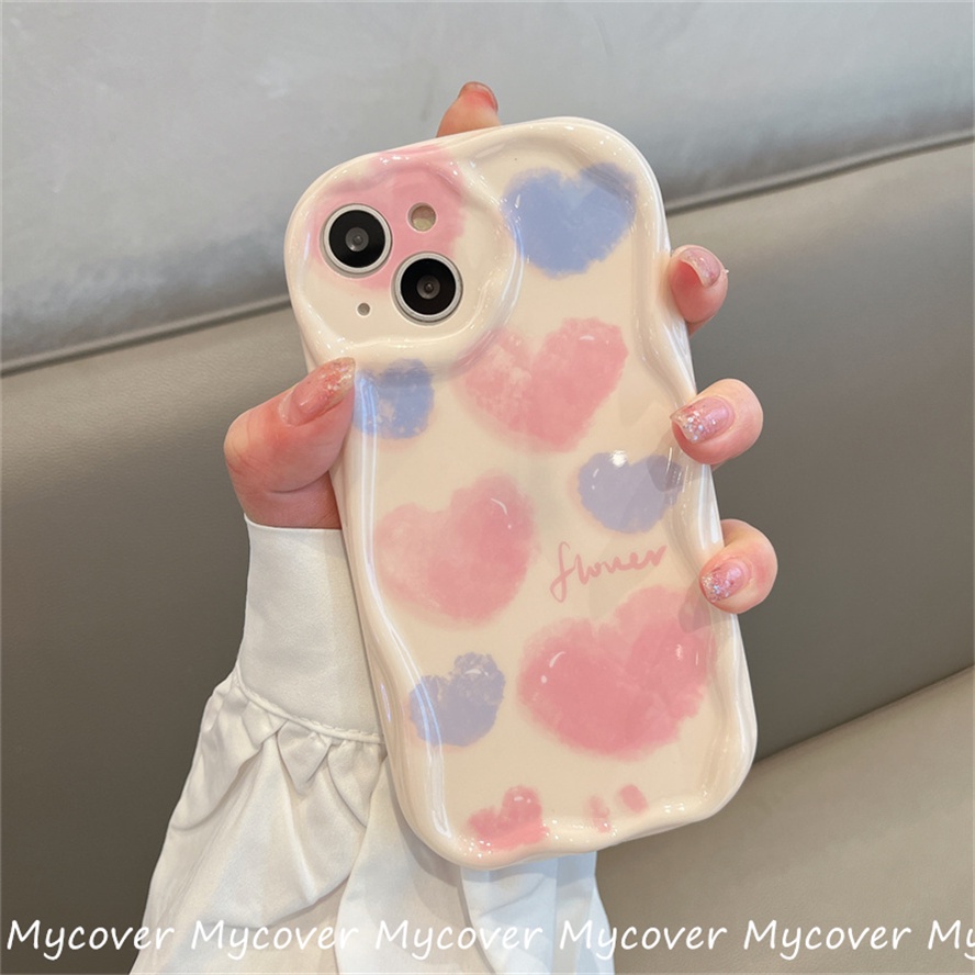 Ốp Điện Thoại Silicon Mềm Họa Tiết Tranh Sơn Dầu Màu Hồng Cho iPhone 14 13 12 11 Pro Max X XR Xs Max 6 7 8 Plus