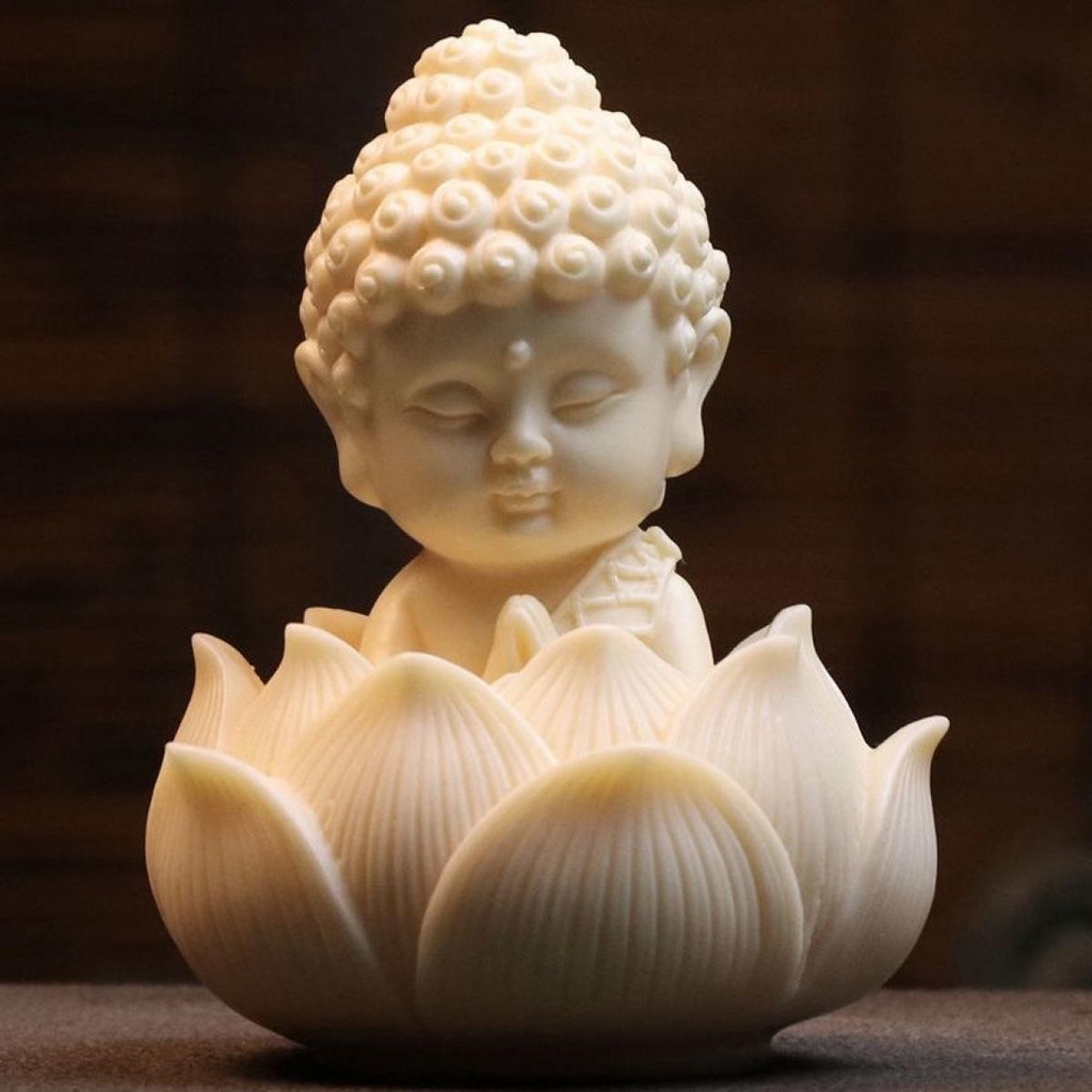 Tượng Phật Guanyin Bodhisattva Phiên Bản Q Trái Cây Dễ Thương Trang Trí Xe Hơi