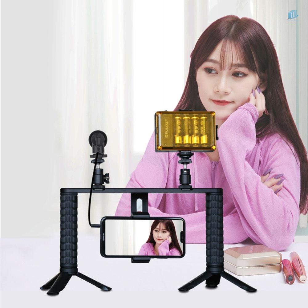 PULUZ Bộ Giá Đỡ Ba Chân Mini Có Đèn LED Và Micro Cho Điện Thoại Di Động