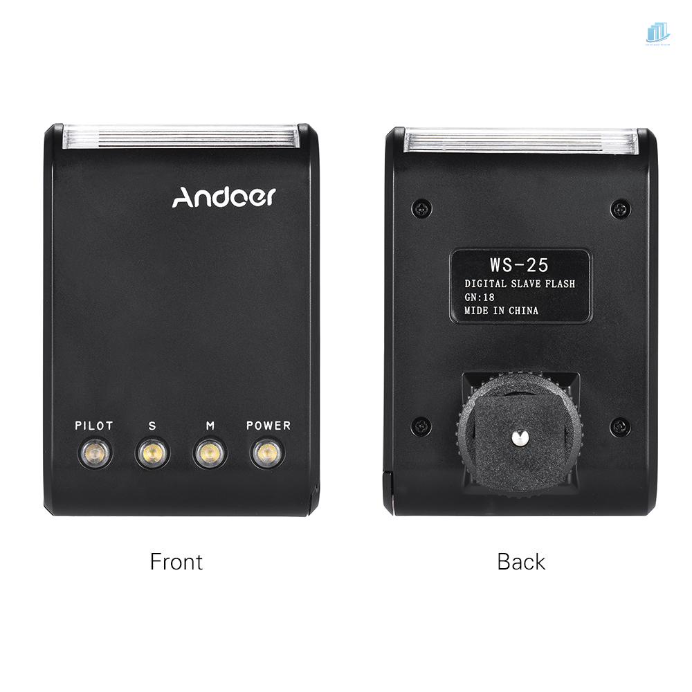 Đèn Flash Kỹ Thuật Số Mini Chuyên Nghiệp Andoer WS-25 GN18 Cho Pentax a7 nex6 HX50 A99