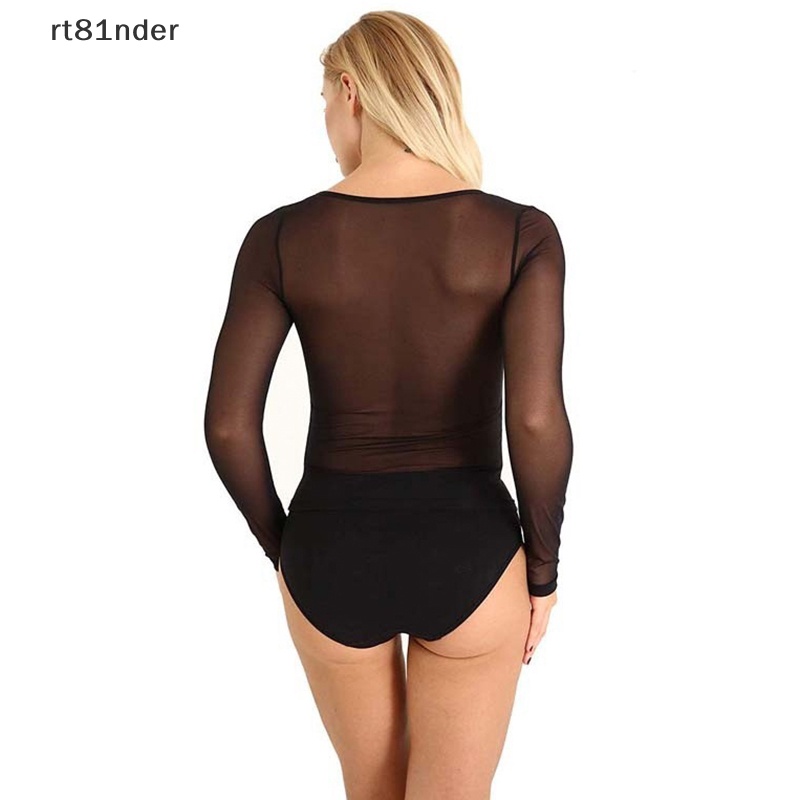 Áo Thun Lưới Tay Dài Cổ Lọ Dáng Ôm Màu Trắng Đen Xuyên Thấu Gợi Cảm Cho Bạn Gái