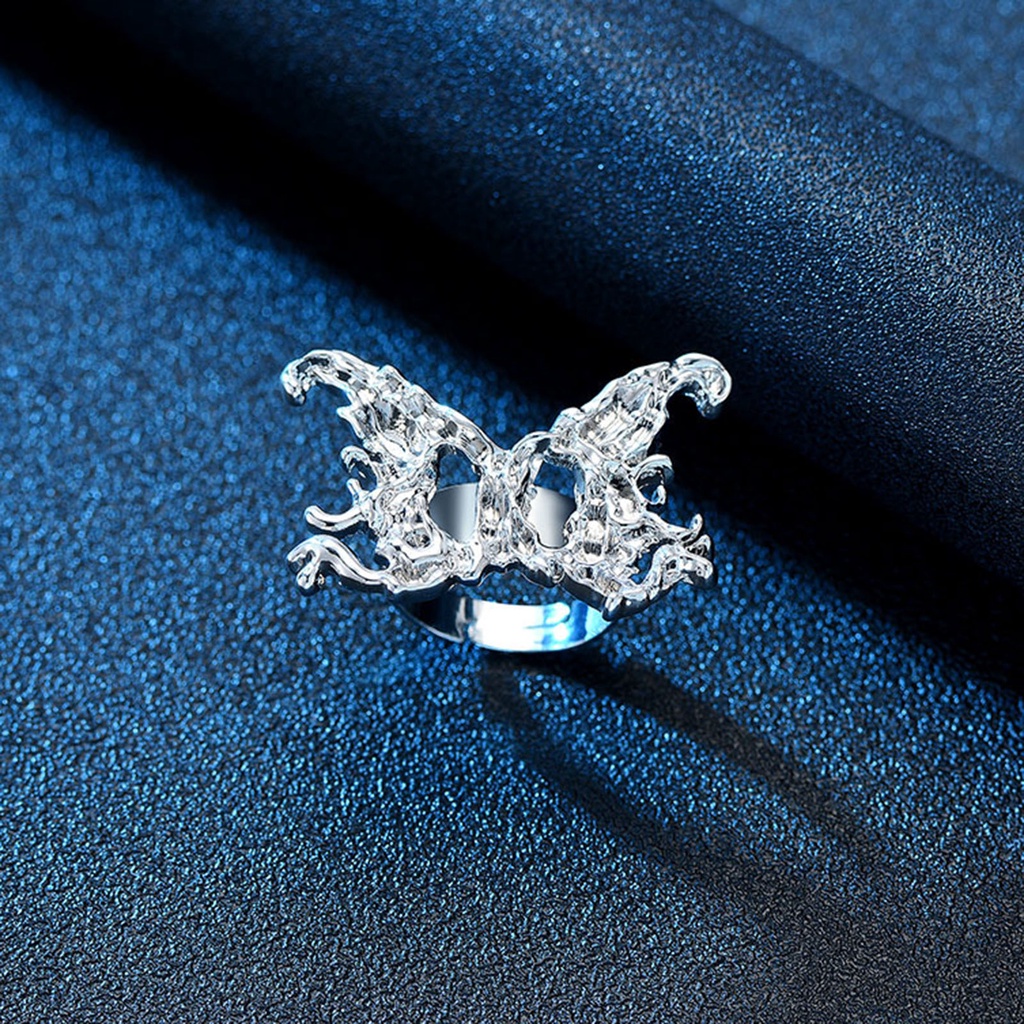 [IGT] Nhẫn Dạng Mở Hình Bướm Lấp Lánh Có Thể Điều Chỉnh Trang Sức Dự Tiệc Cho Nữ