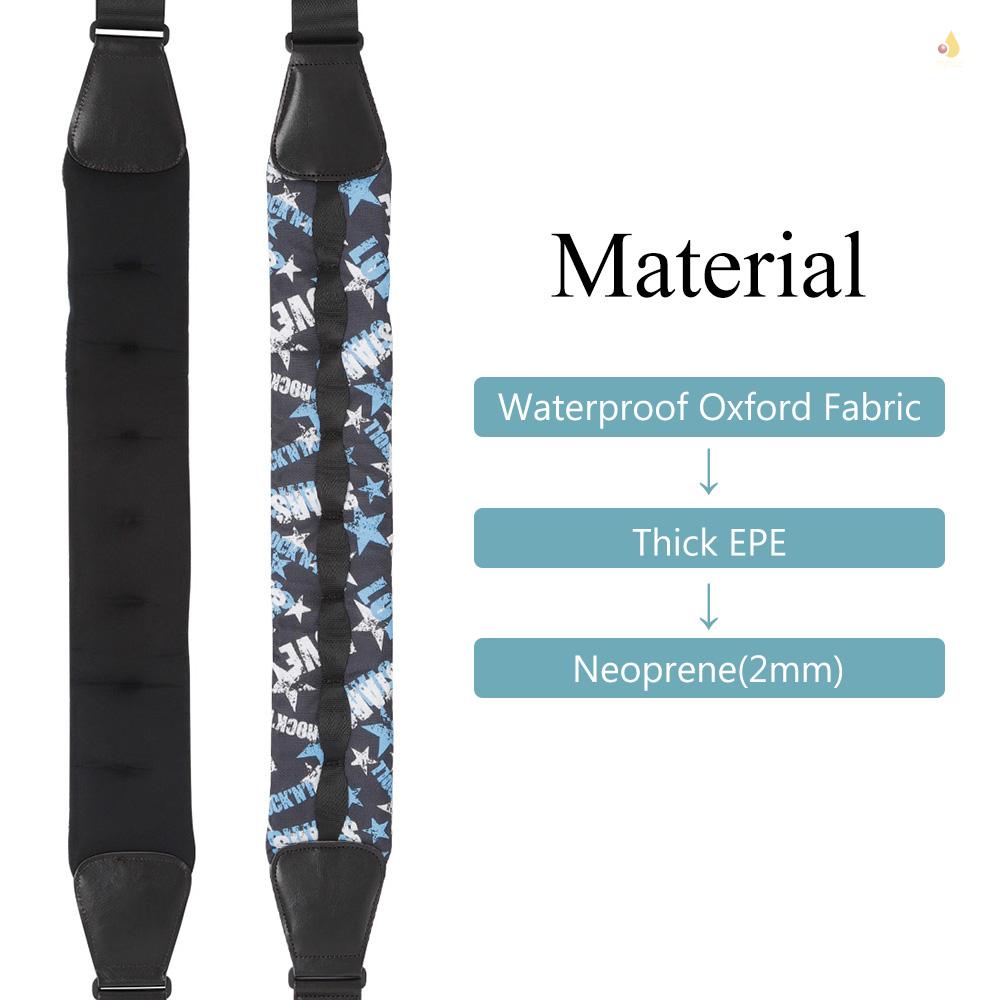 Dây Đeo Vai Bằng Vải Oxford Dày Bản Rộng Có Thể Điều Chỉnh Độ Dài Cho Đàn Guitar Bass Acoustic Electric Guitar