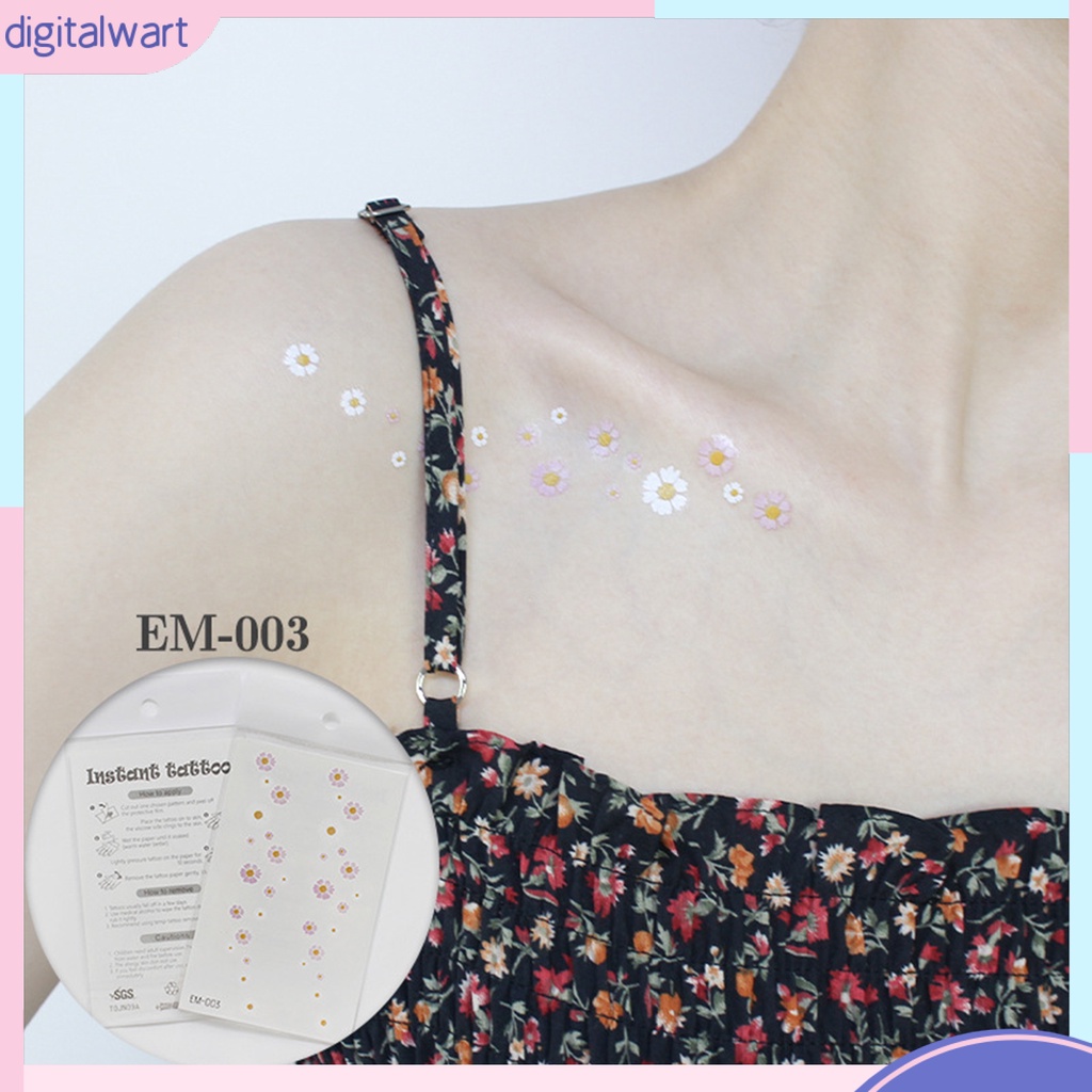 Bộ 3 Hình Xăm Dán Cơ Thể Bằng Giấy Siêu Mỏng Có Thể Tháo Rời