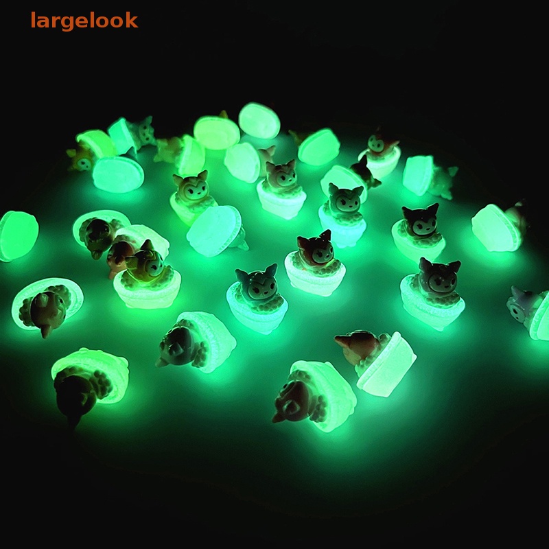 Bộ 2 Đồ trang trí Bồn Tắm Kuromi Mini Dạ Quang Dùng Trang Trí Tiểu Cảnh