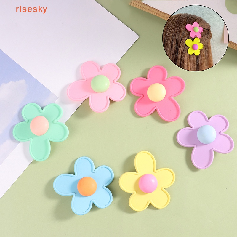 Kẹp Tóc Hình Hoa Màu Sắc Ngọt Ngào Cho Nữ