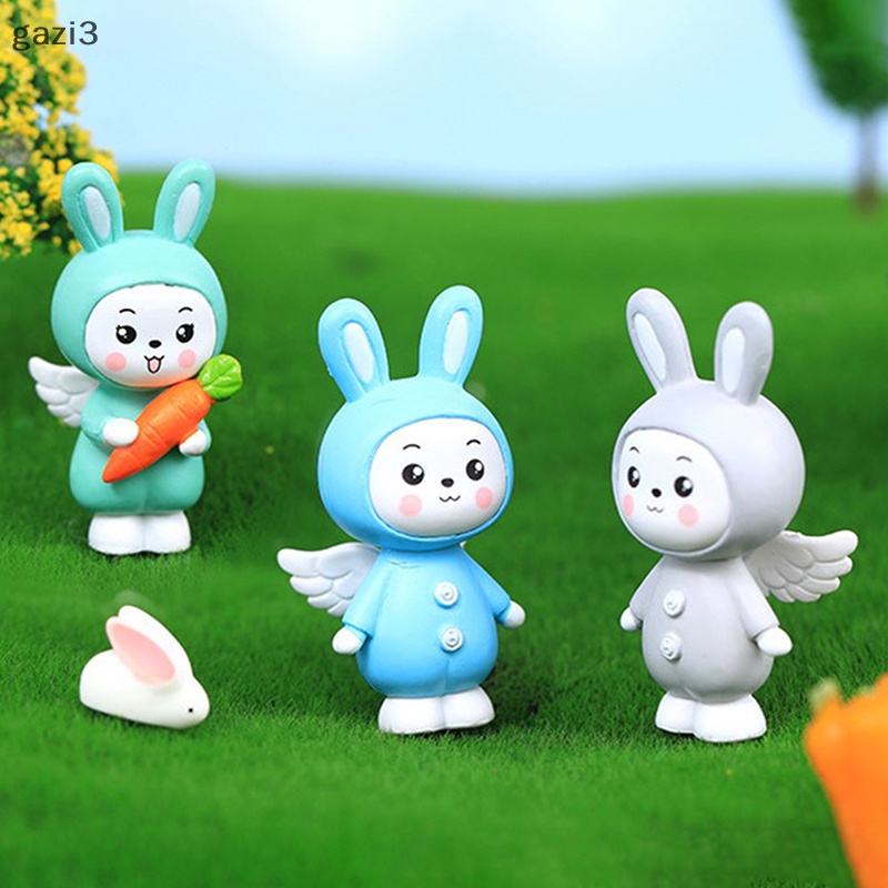 1 Thỏ Nhựa Dễ Thương Dùng Trang Trí Tiểu Cảnh / Vườn