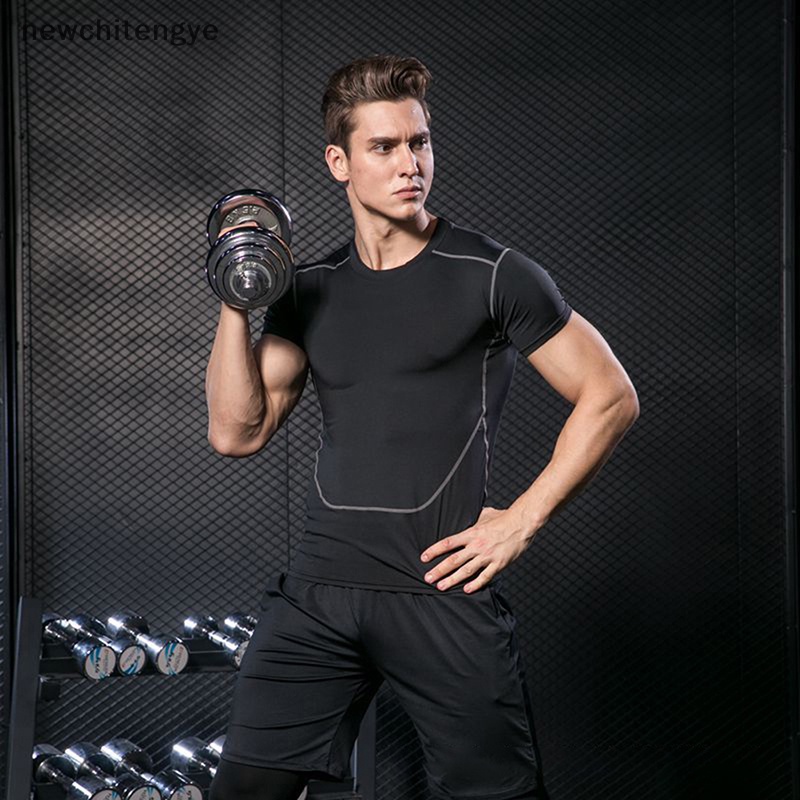 Áo Thun Ôm Sát Tay Ngắn Dáng Dài Khô Thoáng Nhanh Thời Trang Cho Nam Và Nữ