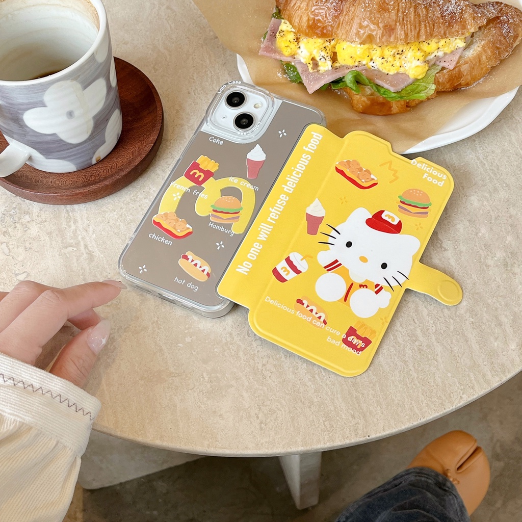 Ốp Điện Thoại tpu Silicon Mềm Trong Suốt Chống Sốc In Hình Mèo Mcdonald 'S Kitty Cho iPhone 14 13 12 11 PRO MAX