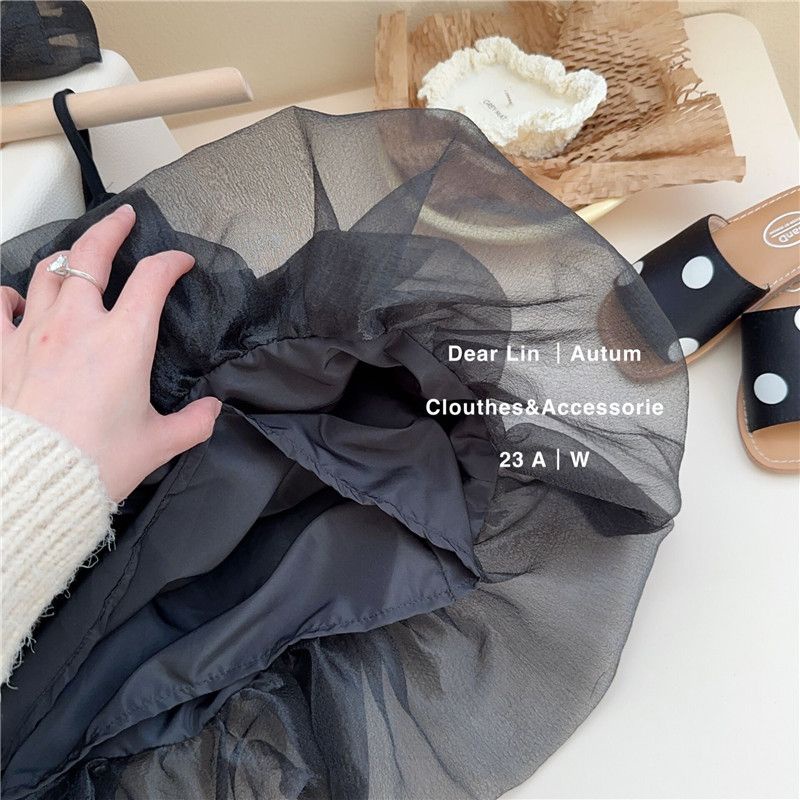 Hàng Có Sẵn Đầm Hai Dây Màu Đen Thời Trang Mùa Hè Phong Cách Hàn Quốc Ngọt Ngào Dành Cho Bé Gái