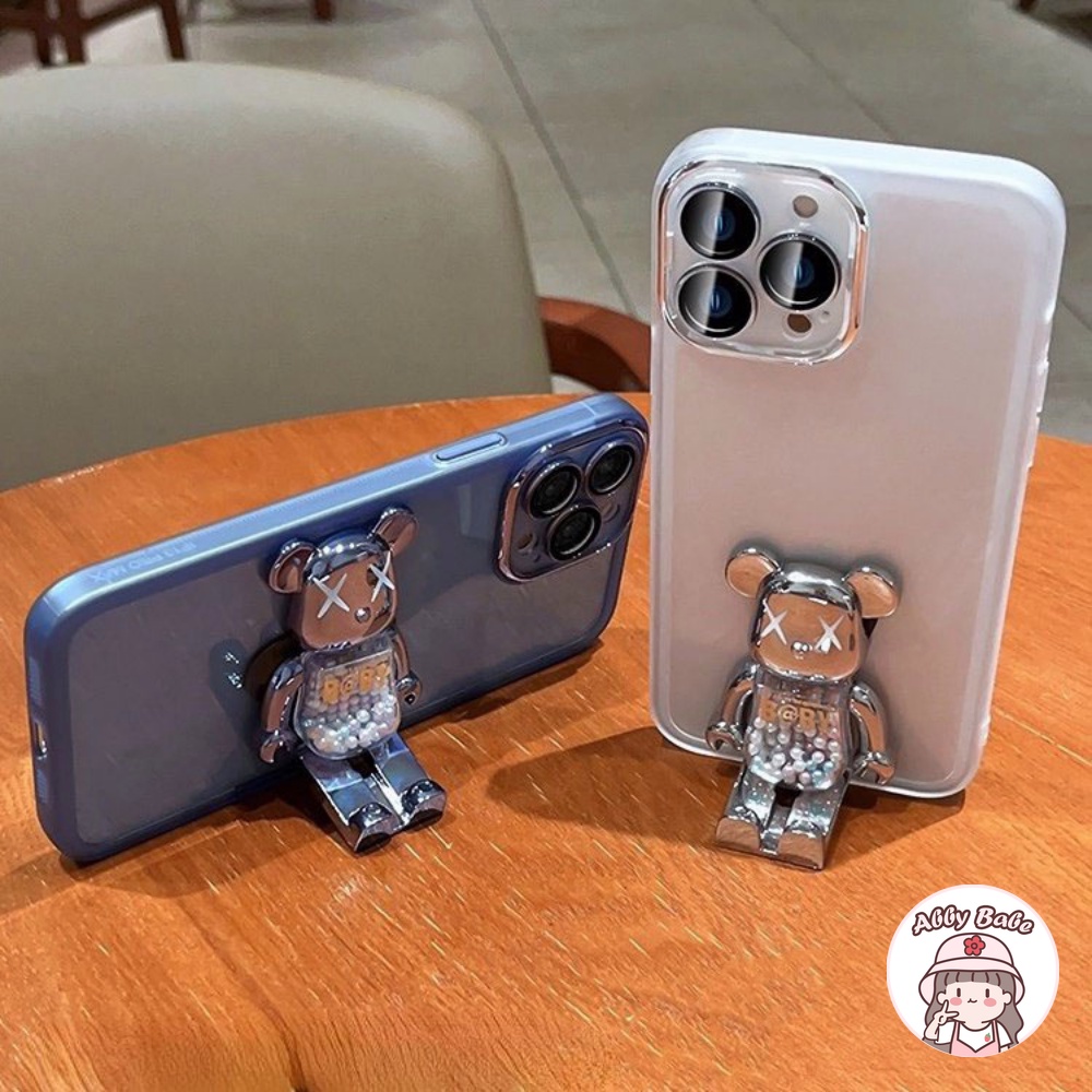 Ốp Điện Thoại TPU Mềm Chống Sốc In Hình Kaws Có Giá Đỡ Bảo Vệ Ống Kính Cho IPhone 14 Pro Max 12 11 Pro Max X XS 11