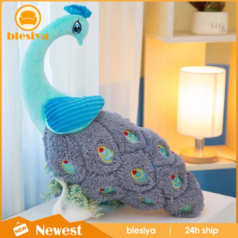 [Blesiya] Gối Ôm Hình Chim Công Nhồi Bông Chắc Chắn Trang Trí Nhà Cửa