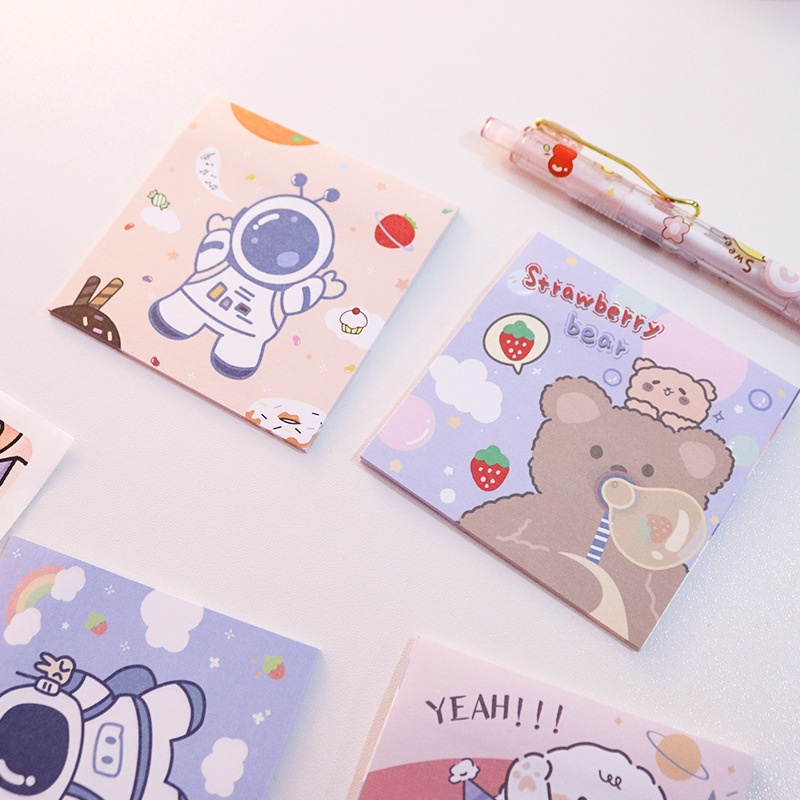 Set 80 Giấy Dán Ghi Chú Họa Tiết Hoạt Hình Dễ Thương Sáng Tạo