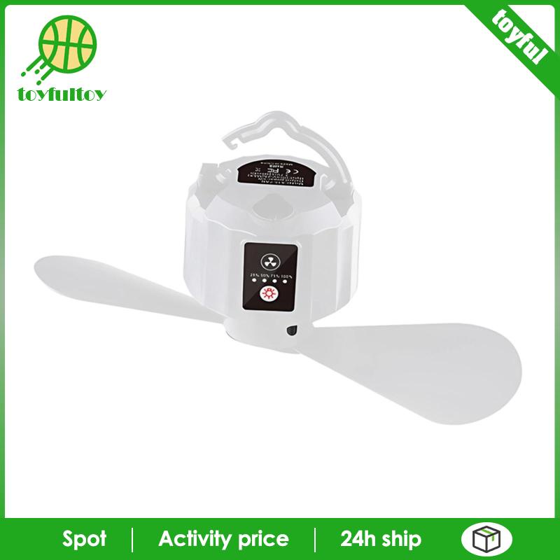 Quạt Cắm Trại Có Móc Treo Điều Khiển Từ Xa Và Đèn LED