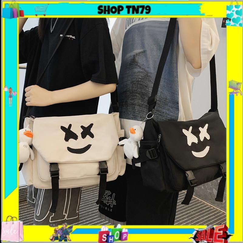 Túi đeo chéo canvas dễ thương unisex học sinh sinh viên cao cấp ulzzang, cặp đi học đi chơi nam nữ hàn quốc