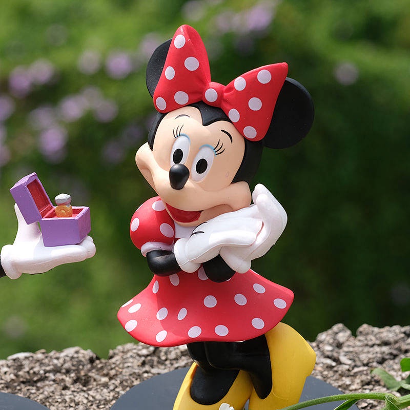 Wedding White Wedding Dress Mickey Minnie Wedding Shoes Box Hand Office Cake Ornaments Mickey Mouse Doll Toy Gift Model chei