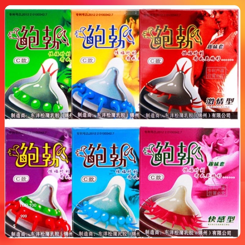 Bao Cao Su Runbo Gân Gai Bi Râu tăng khoái cảm kéo dài thời gian - Hộp 1 cái