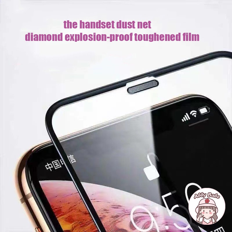 Ốp Điện Thoại Kính Cường Lực Trong Suốt Dạng Lưới Kim Loại Chống Bụi Cho Iphone 11 7Plus 14 13 12 11 Pro Max X XS 7Plus