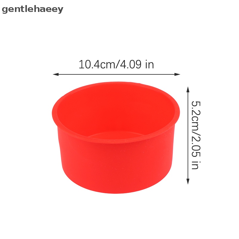 1 Khuôn Nướng Bánh Hình Tròn Mini Bằng Silicone Chống Dính Kích Thước 4 Inch