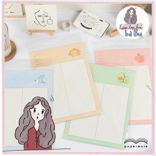 Tập giấy take note size B5 mỗi tập 30 tờ giấy dùng để ghi chép hoặc refill sổ còng binder DIY