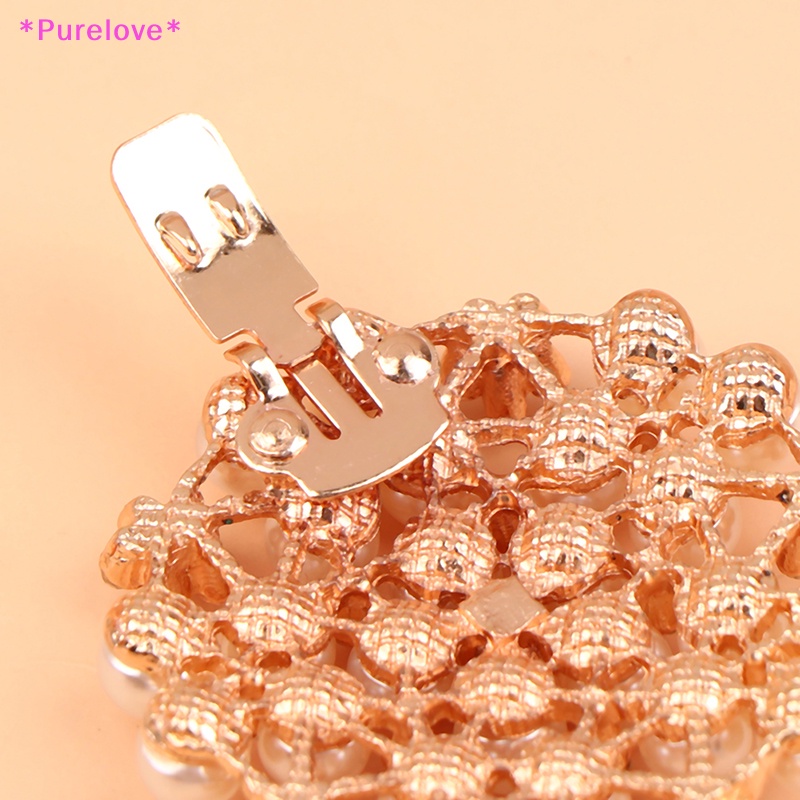 1 Cặp Phụ Kiện Ngọc Trai Đính Đá Trang Trí Giày DIY Mới