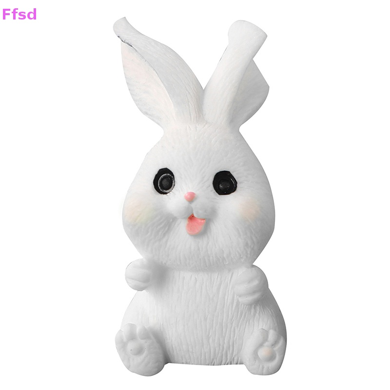 {Ffsd} Thỏ Trắng Hoạt Hình Thiên Đường Thế Giới Bằng Nhựa Resin Thủ Công Dễ Thương Trang Trí Tiểu Cảnh * Bán Chạy