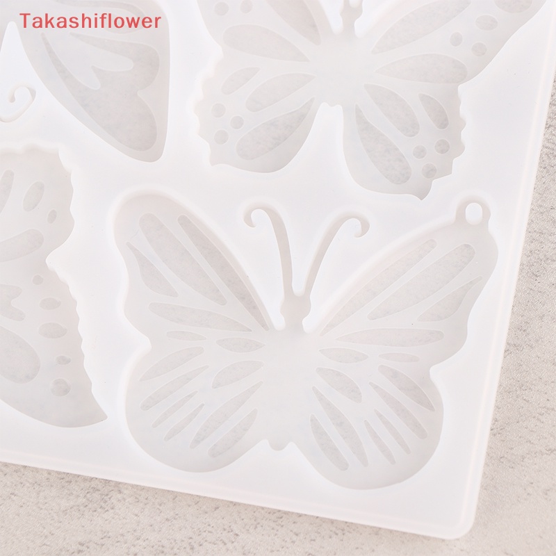 1 Khuôn Làm Móc Khóa / Trang Sức Hình Bướm Bằng Silicone DIY