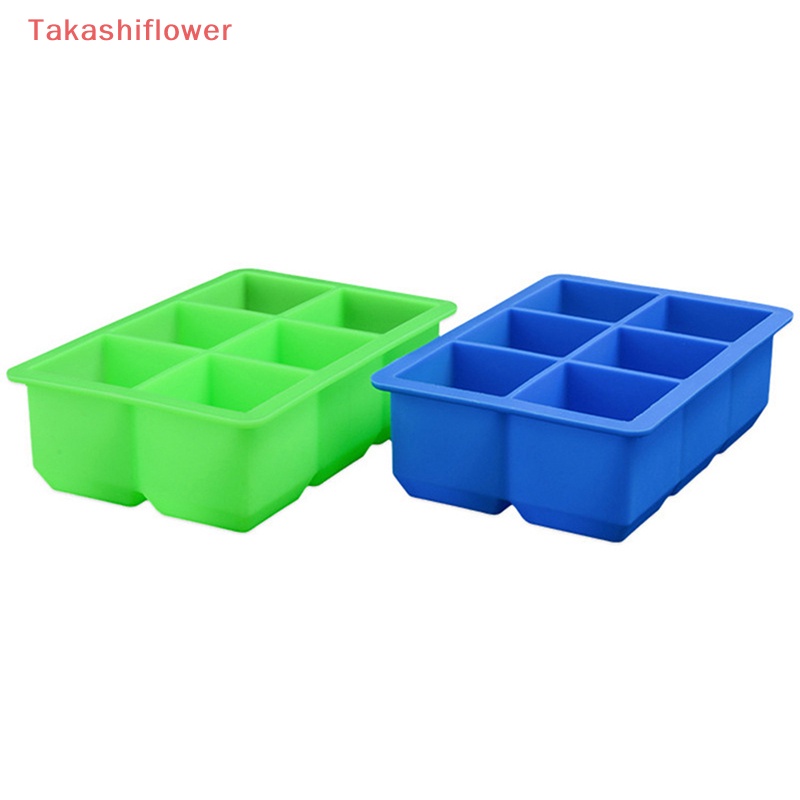 Khuôn Silicone Làm Đá 6 Ngăn Hình Vuông Cỡ Lớn DIY