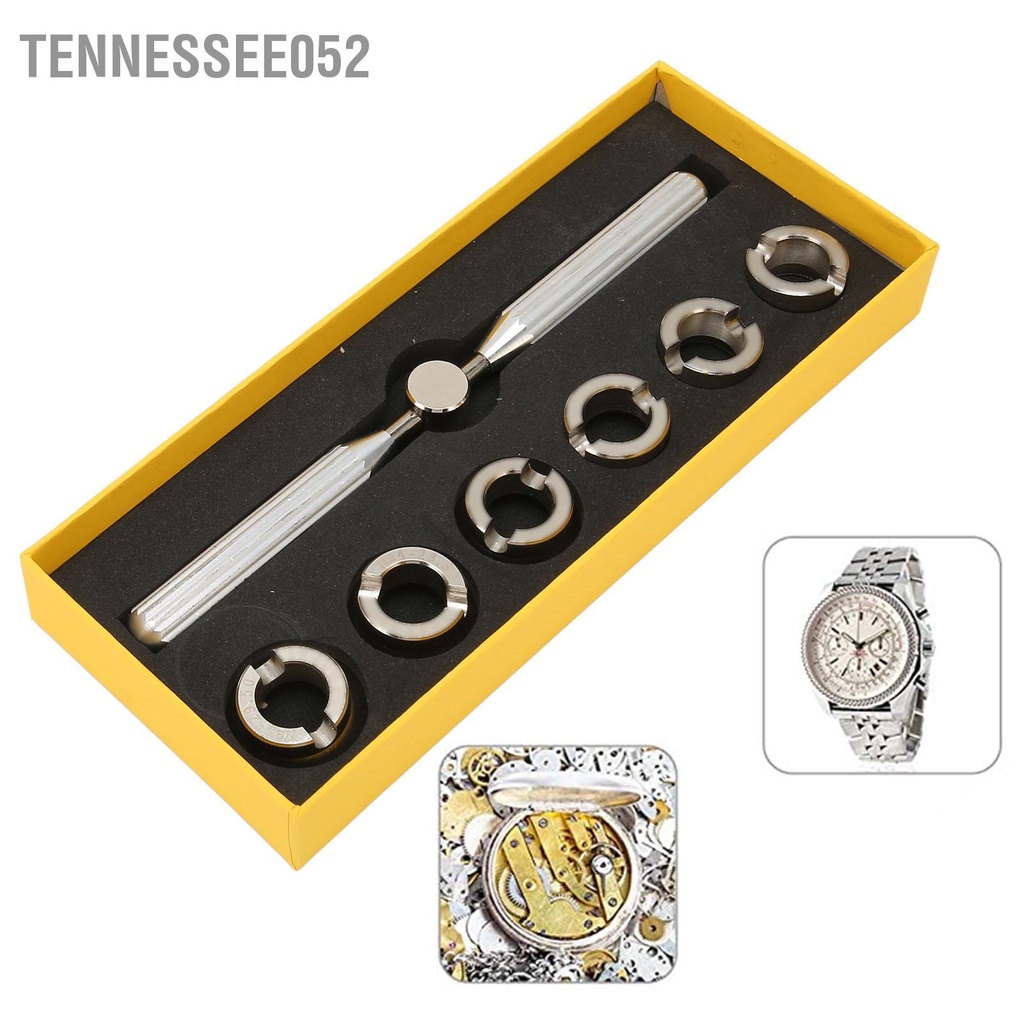Tennessee052 5537 Dụng Cụ Mở Vỏ Đồng Hồ Bằng Thép Không Gỉ Chuyên Nghiệp Bảo Trì Với 6 Cái Chết