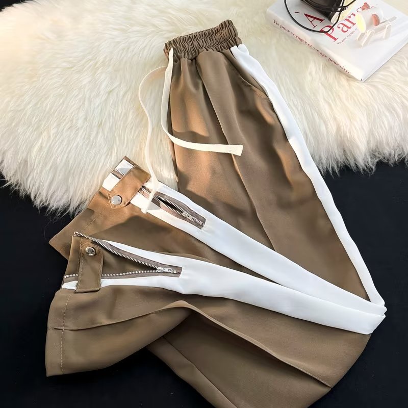 Quần Thể Thao Ống Rộng Lưng Cao Phong Cách Xuân Hè Mới Cho Nam Nữ