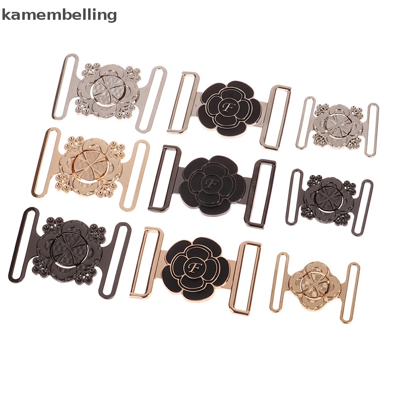 1 Bộ Khóa Thắt Lưng Bằng Kim Loại Hình Hoa 30 / 35 / 40mm EN