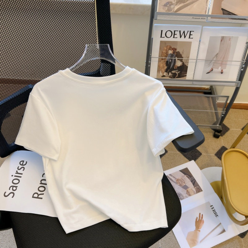 Áo Thun Ngắn Tay In Chữ Cá Tính Dành Cho Nữ