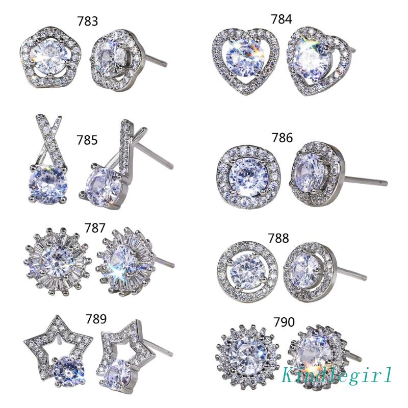 Bông Tai Nhỏ Đính Đá Zircon Thời Trang Cho Nam Nữ