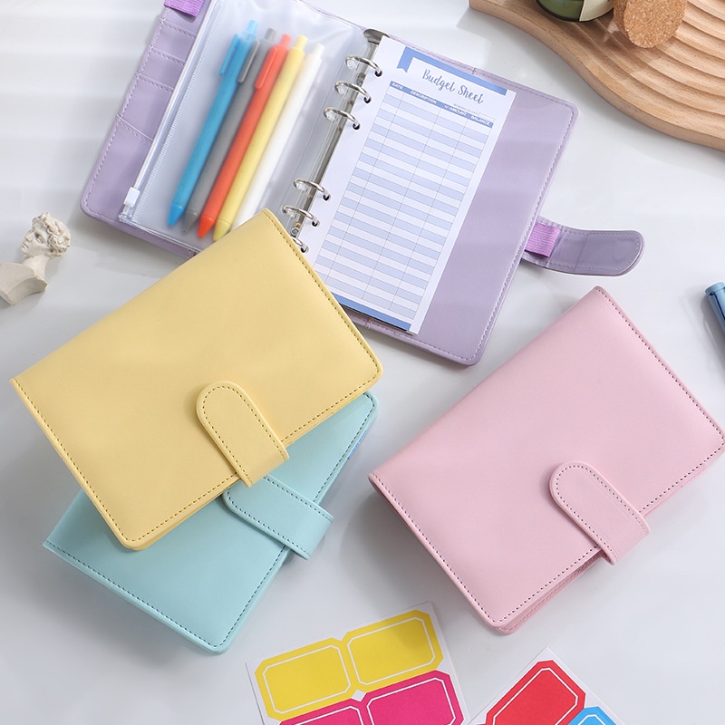 Set 80 Sổ Tay 4 Trong 1 Khổ A6 Phong Cách Hàn Quốc Tiện Dụng Cho Học Sinh / Nhật Ký 2 Ngăn