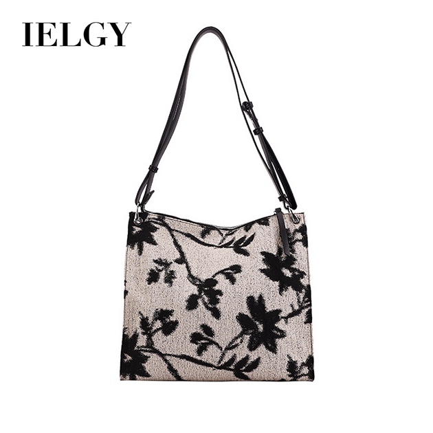 Túi Xách Đeo Vai Vải Jacquard Cỡ Lớn Thời Trang Nữ Sành Điệu