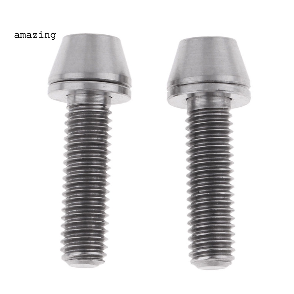 Bộ 2 Ốc Vít Bằng Hợp Kim Titan Kèm Vòng Đệm Chuyên Dụng Cho Xe Đạp Leo Núi