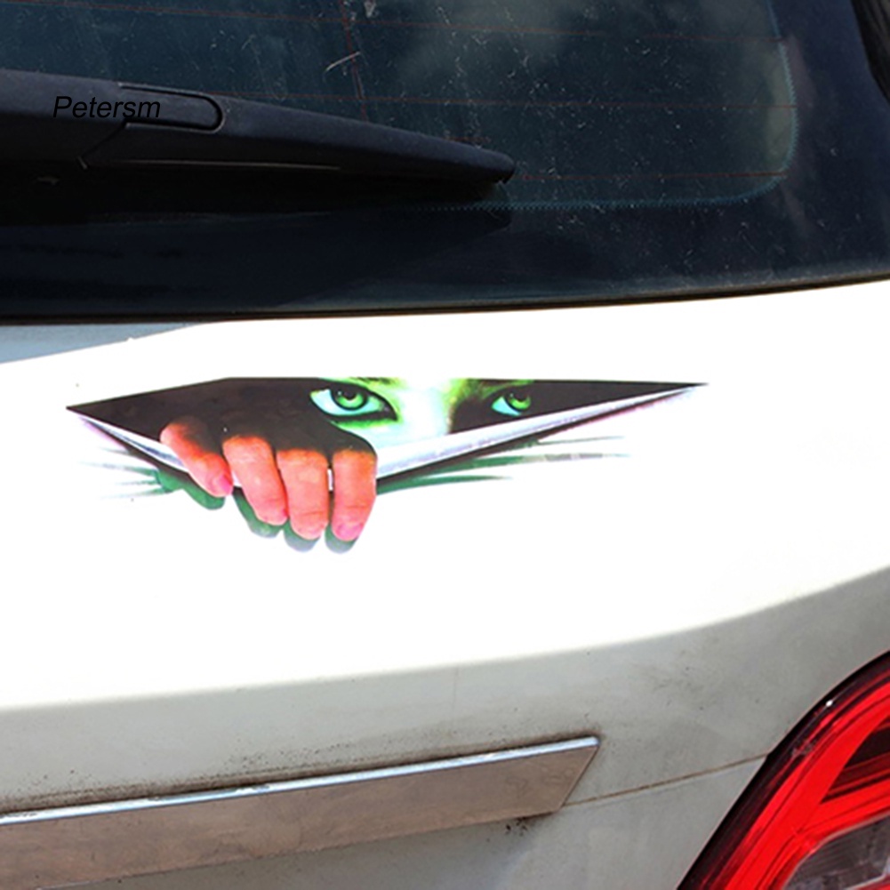 Miếng Dán Hình Đôi Mắt 3D Bằng Nhựa PP Chống Thấm Nước Trang Trí Cửa Sổ Xe Hơi