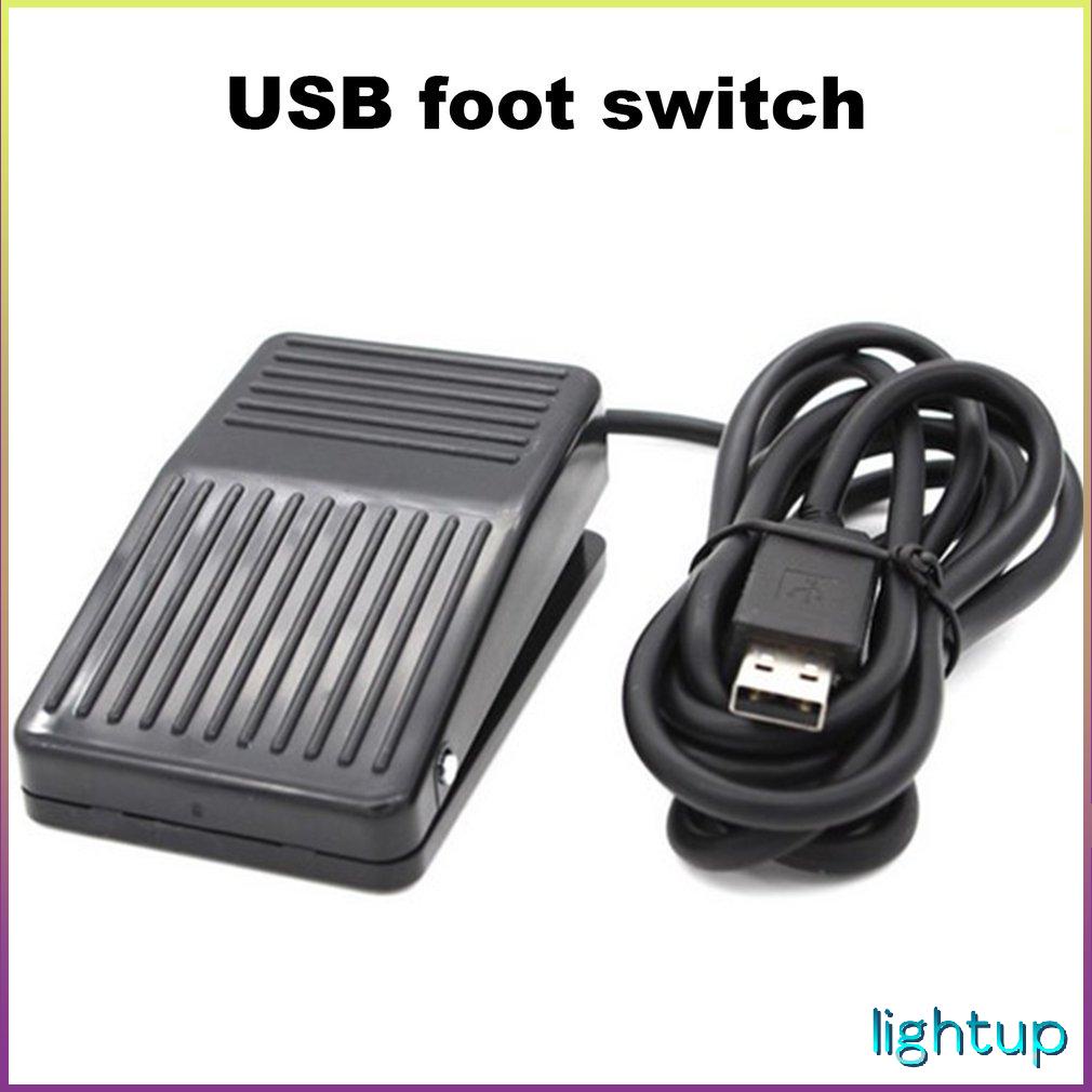 USB Đa Năng Bàn Đạp Chân Đơn Quang Điều Khiển Một Phím Chương Trình Máy Tính Chuột Trò Chơi Hành Động Trốn