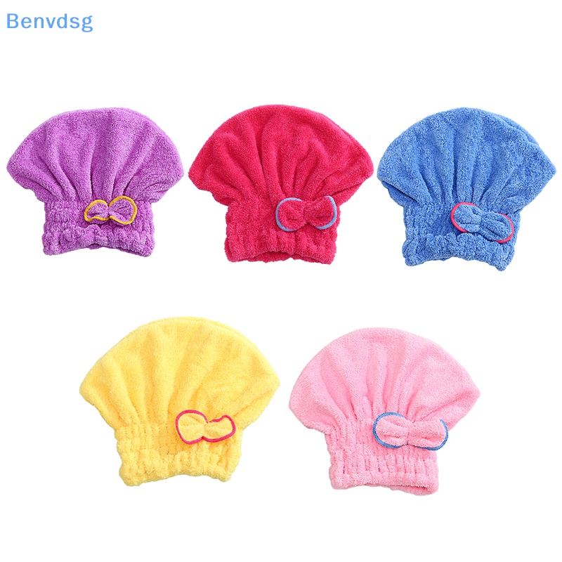 Khăn Quấn Khô Tóc Nhanh Đính Nơ Bằng Sợi Microfiber