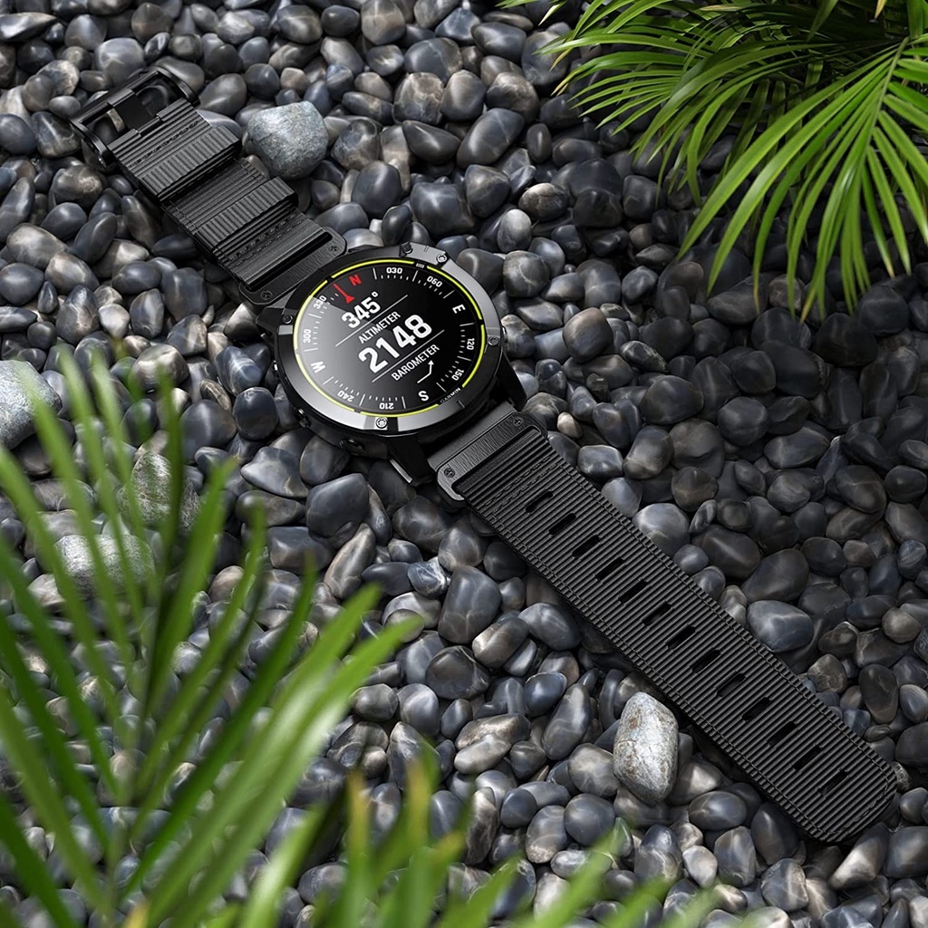 Dây Đeo Nylon 22mm 26mm Thoáng Khí Thay Thế Cho Garmin Fenix 7 7X 6 6X Pro 5 5X Plus 3 3HR 2 Forerunner 965 955 945 935