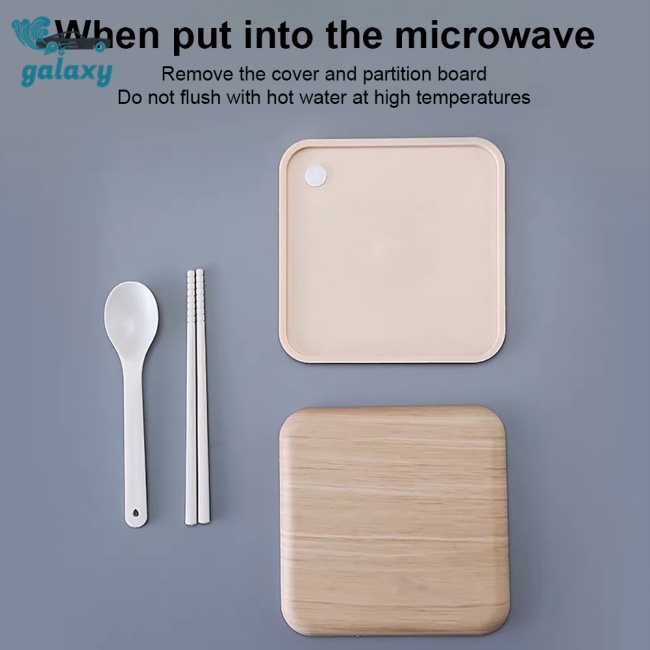 Galaxy Hộp cơm Hai Tầng 1400ml Kèm Muỗng Và Dây Đeo Chống Rò Rỉ