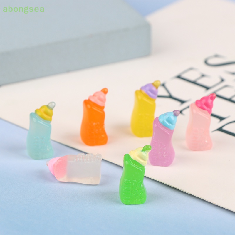 Set 5 Bình Sữa Mini Bongsea Dạ Quang Đáng Yêu Dùng Để Trang Trí Ô Tô