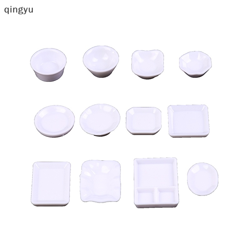 Set 12 Đĩa Trắng 1: 12 Dùng Để Trang Trí Nhà Búp Bê