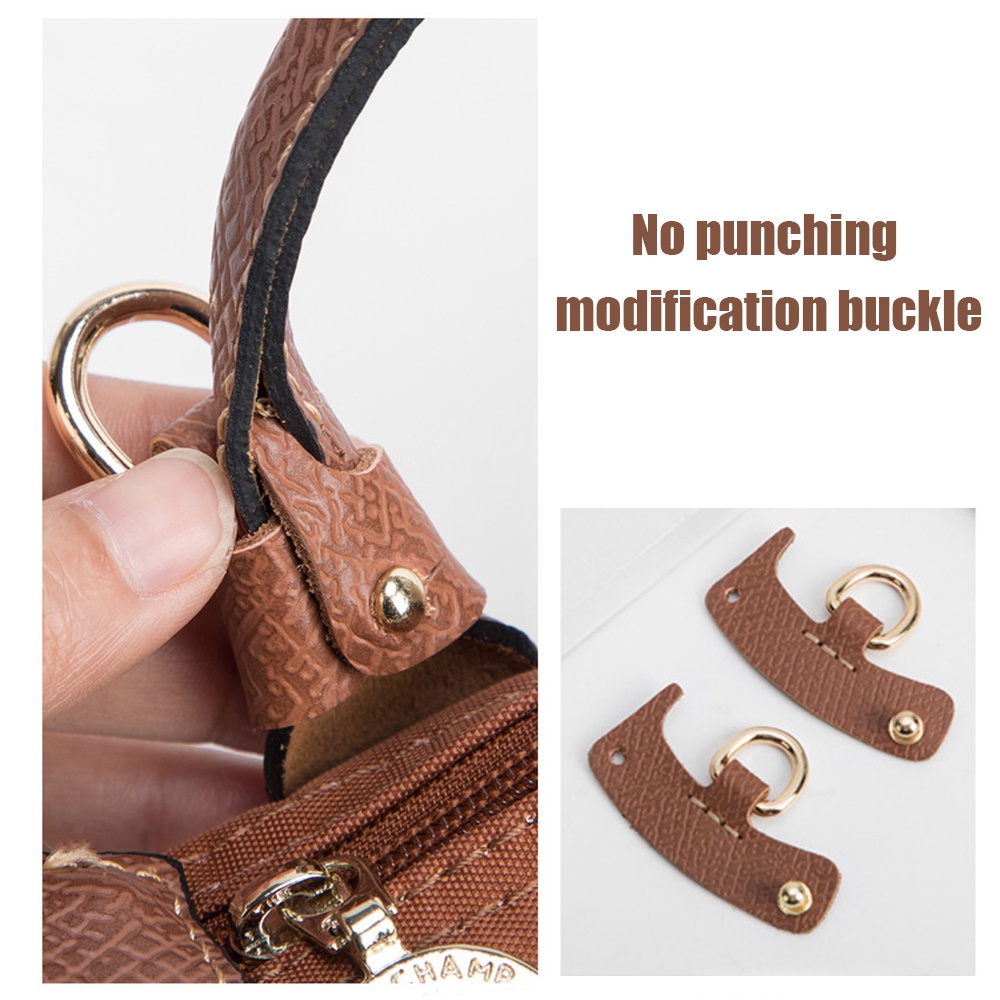 LONGCHAMP 1 Bộ Phụ Kiện Dây Đeo Chéo Túi Xách Mini Bằng Da Không Đục Lỗ DIY